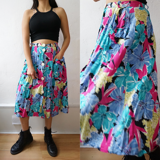 Vintage floral Skirt size S