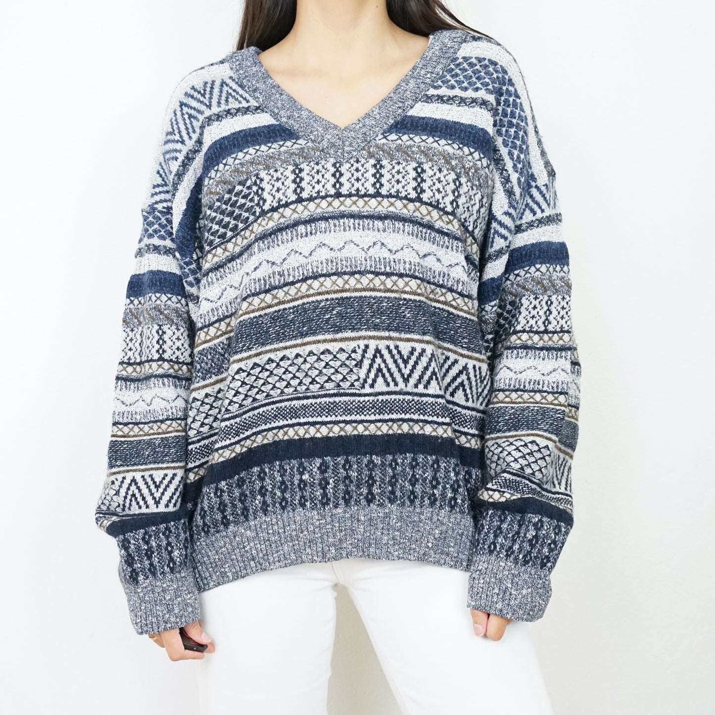 Vintage wool cotton Pullover Size M-L