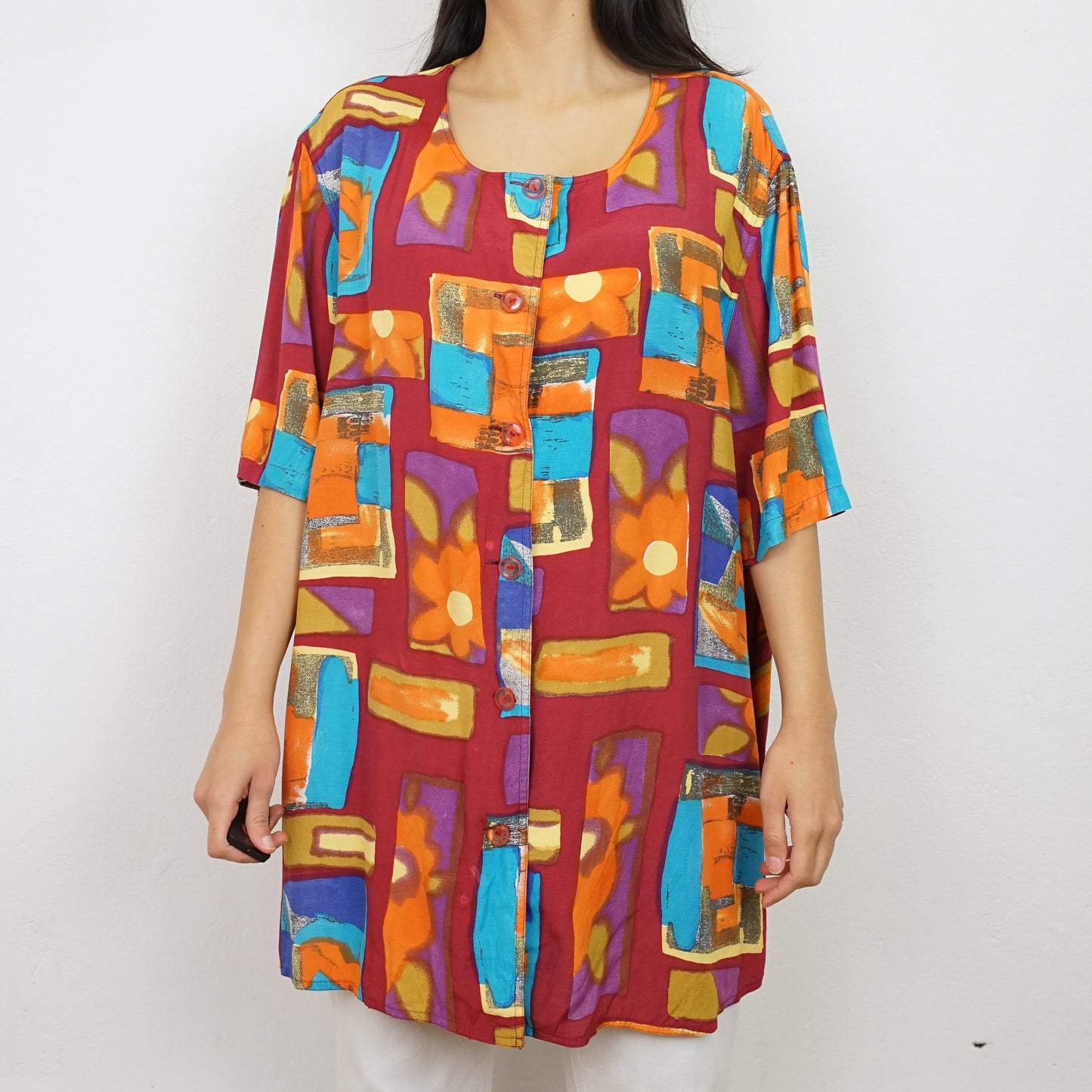 Vintage colorful Blouse size XL-XXL