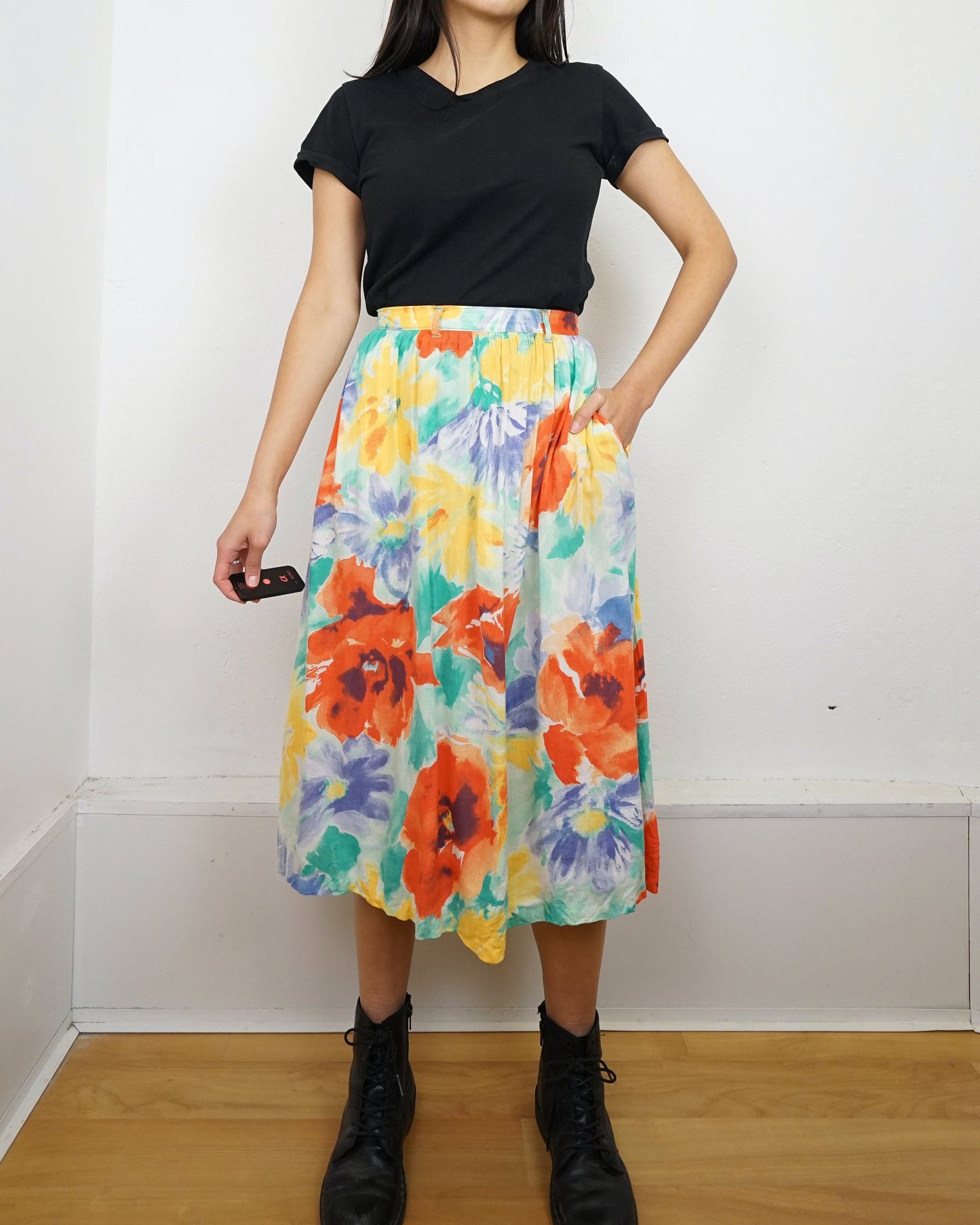 Vintage floral Skirt size S