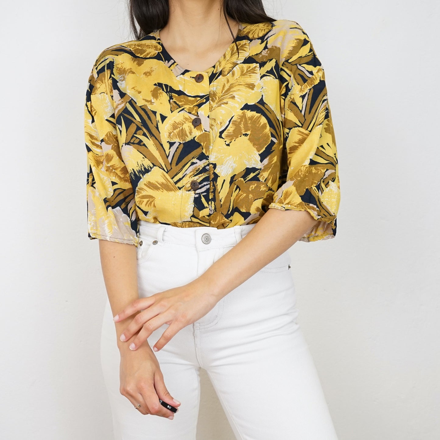 Vintage short sleeved Blouse size L-XL