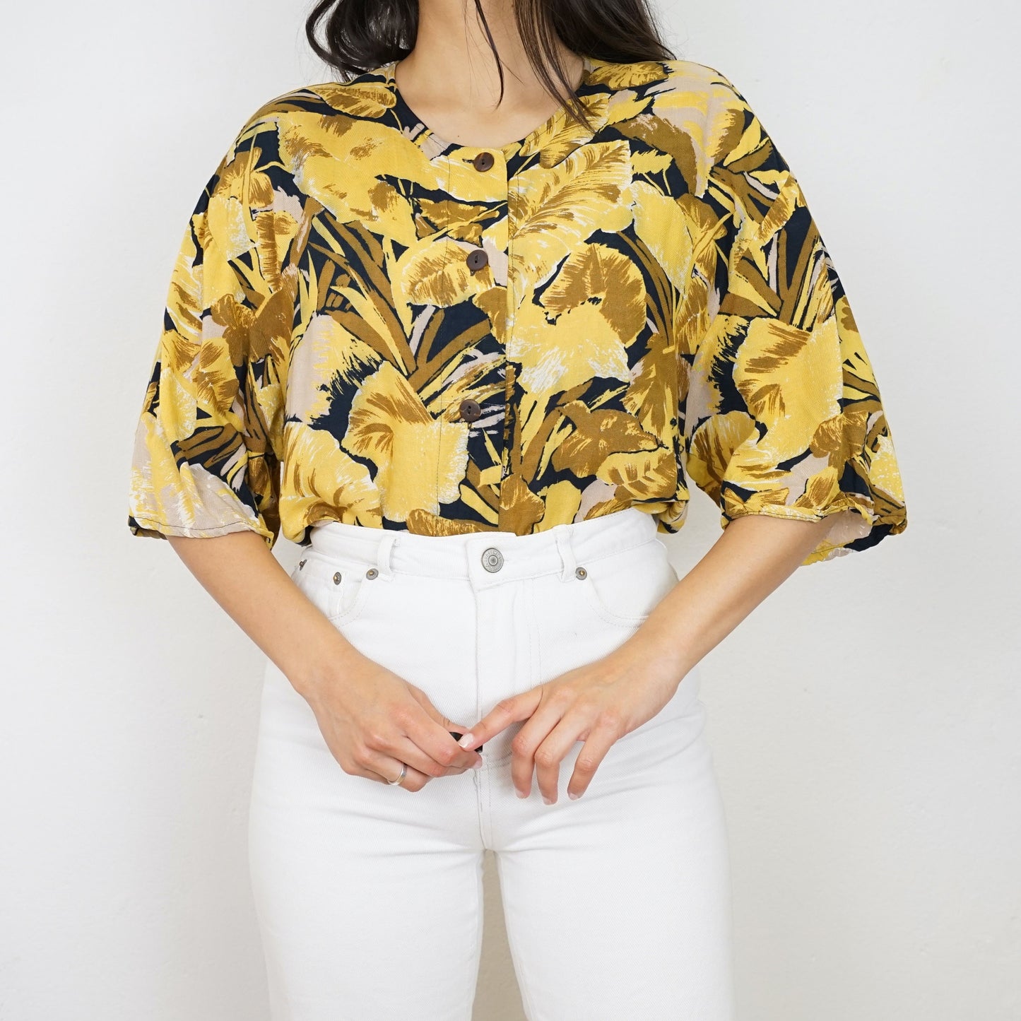 Vintage short sleeved Blouse size L-XL