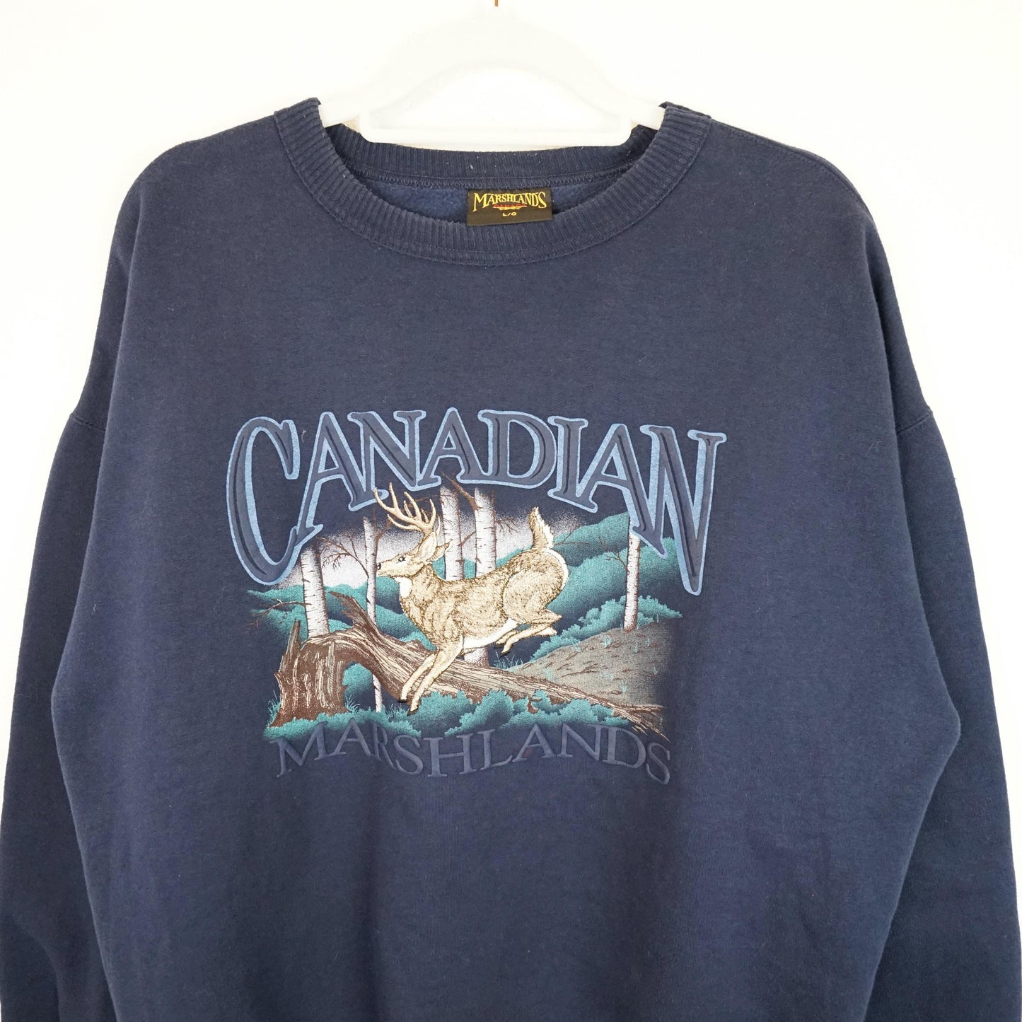 Vintage blue Sweatshirt men size L Canada