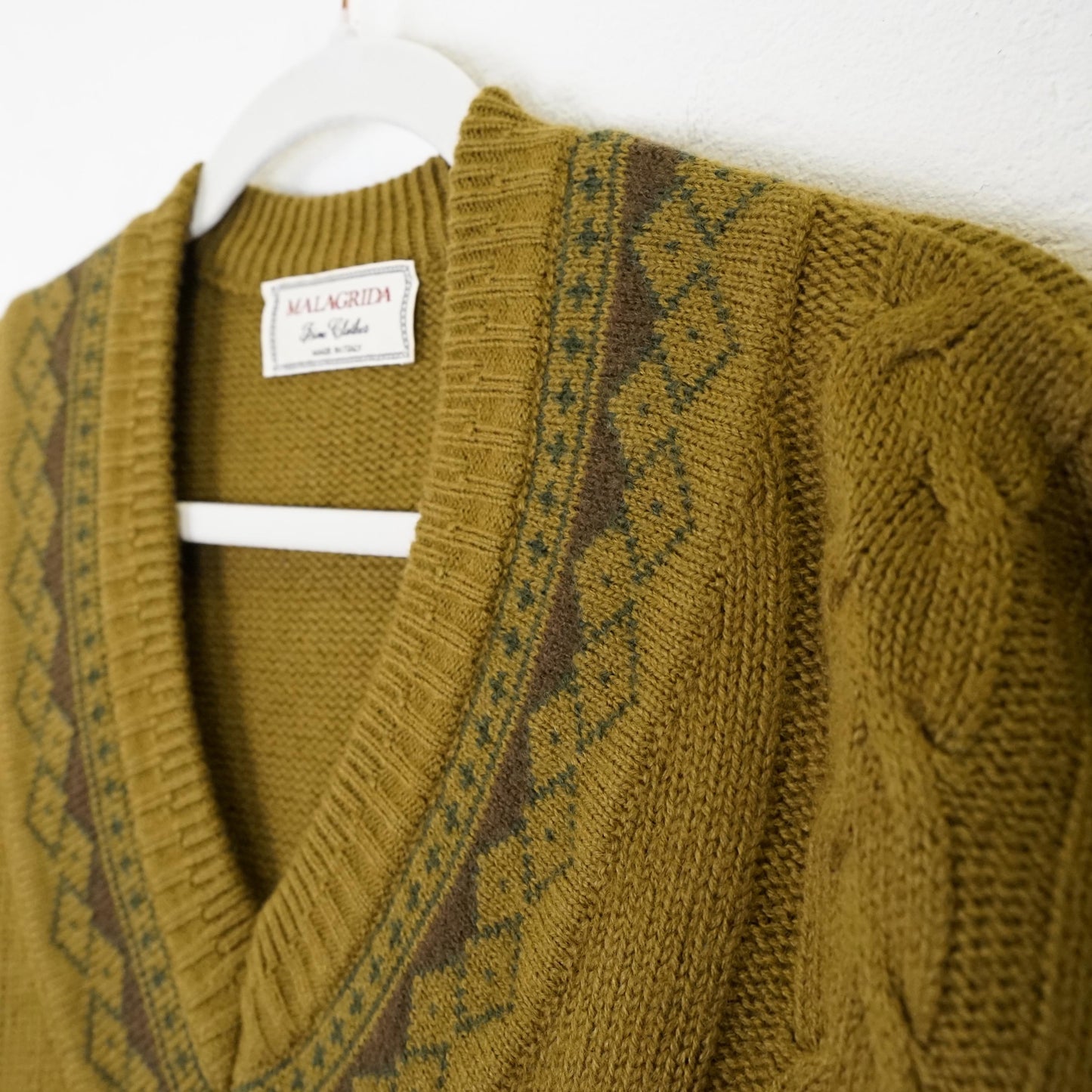 Vintage wool mix Pullover men Size M