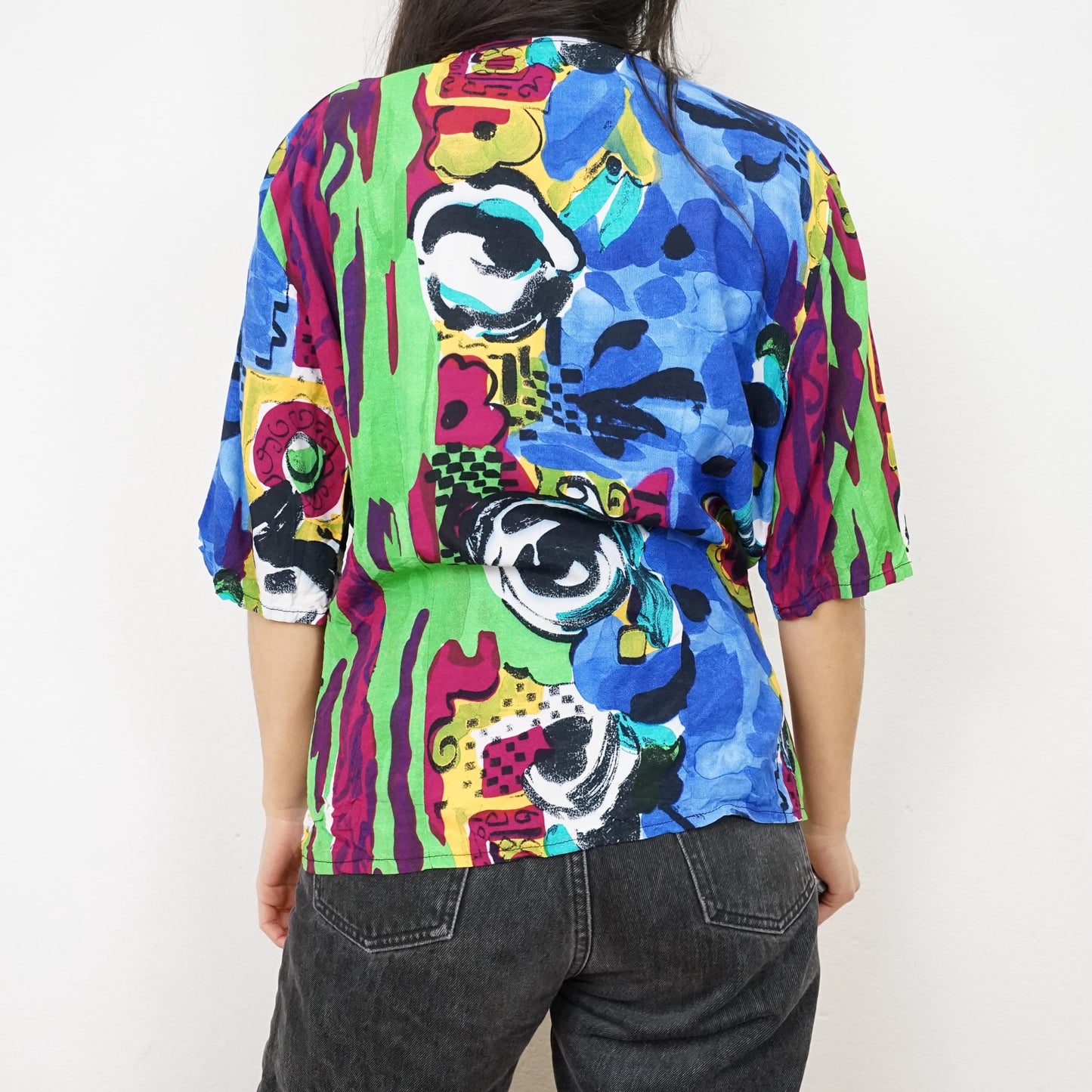 Vintage colorful Blouse size M