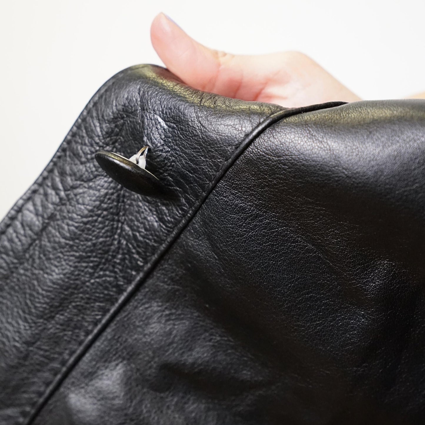 Vintage quilted leather jacket size M L