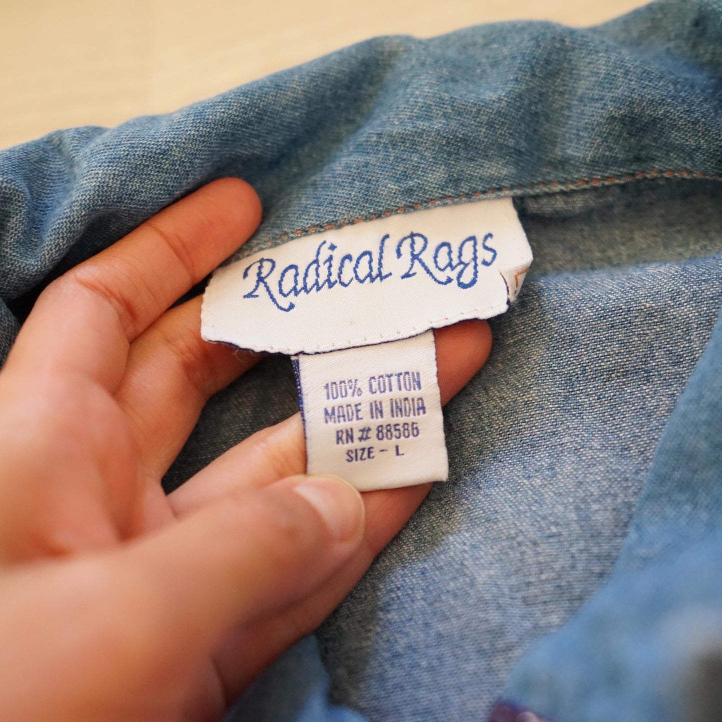 Vintage denim Shirt size M embroidery