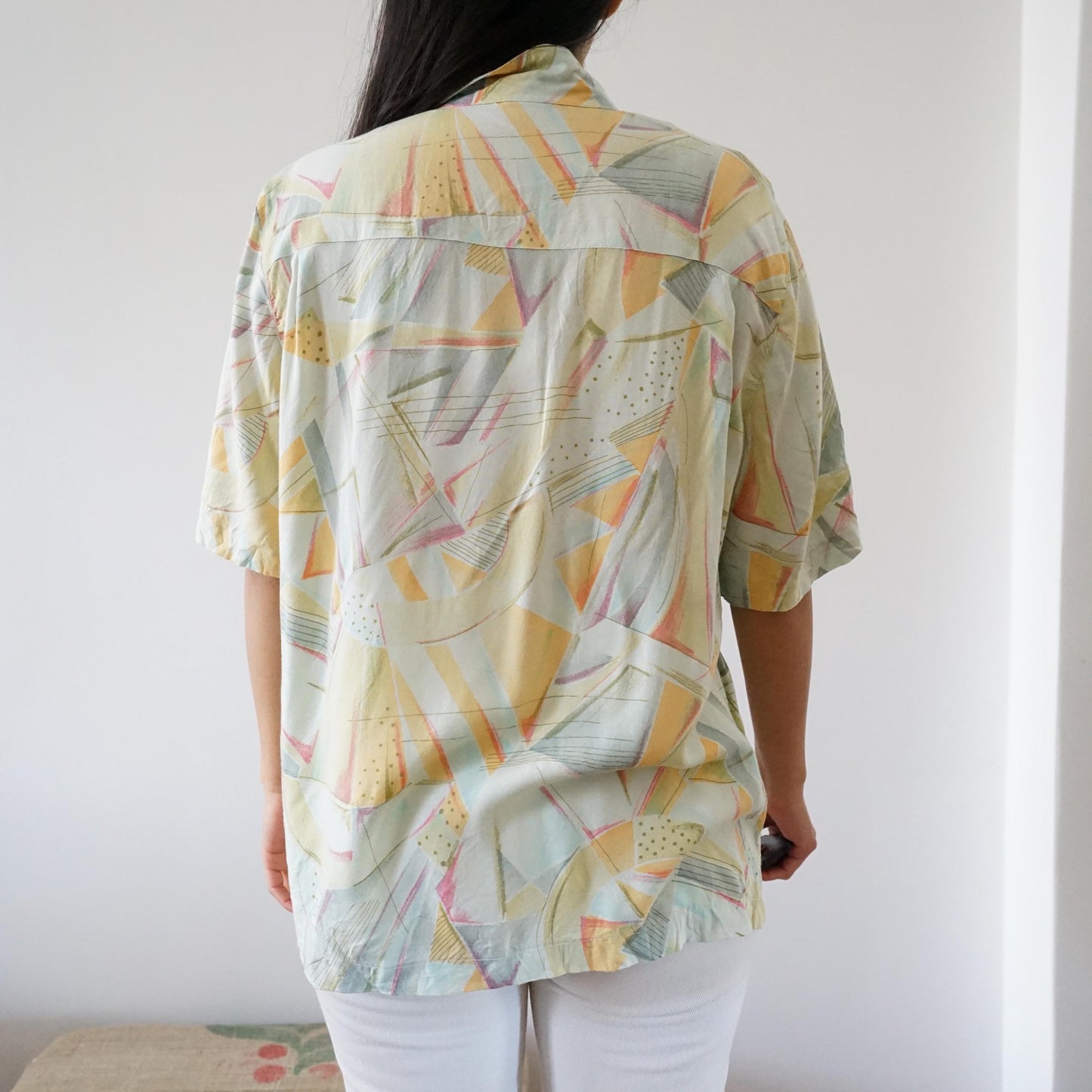 Vintage pastel colors blouse size M