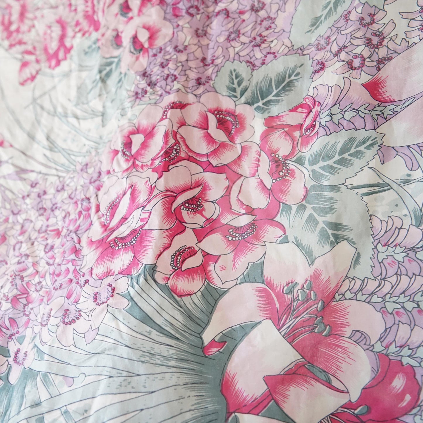 Vintage silk scarf floral