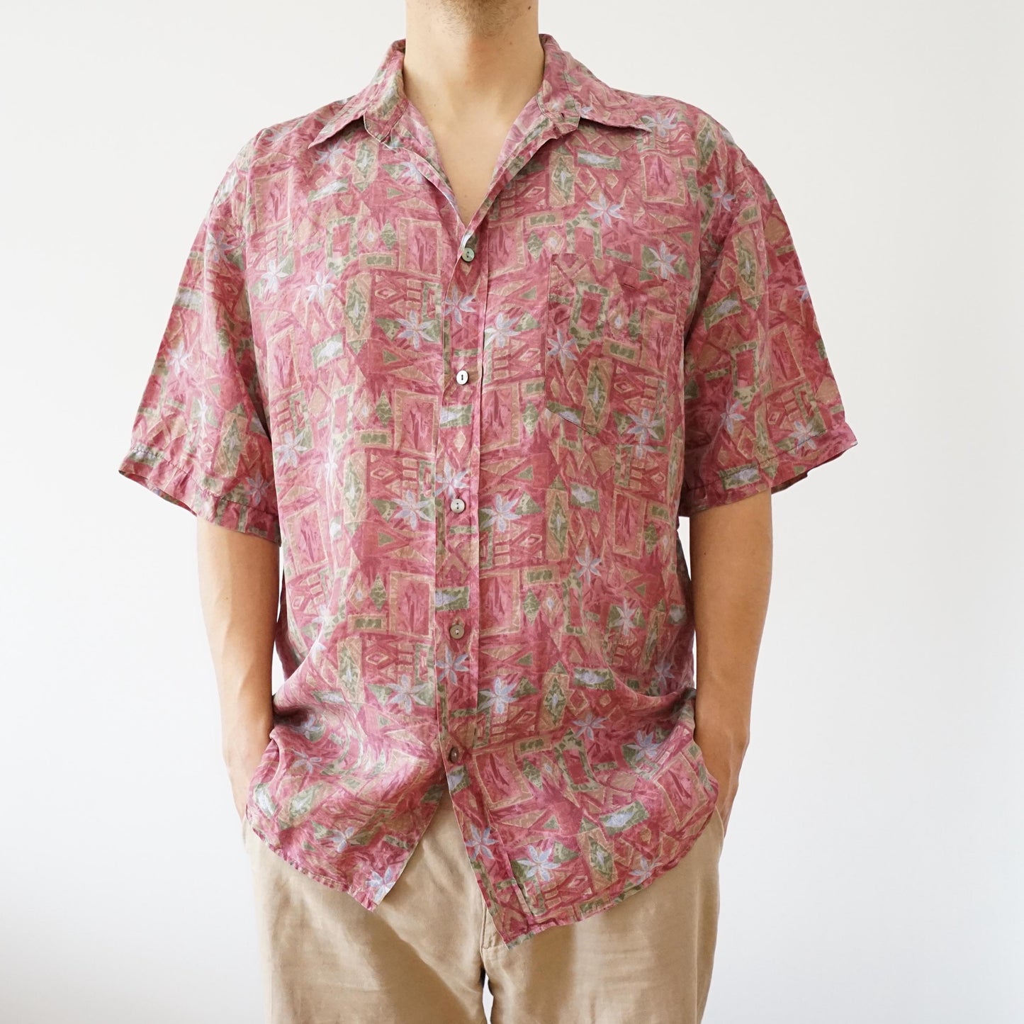 Vintage silk shirt size L