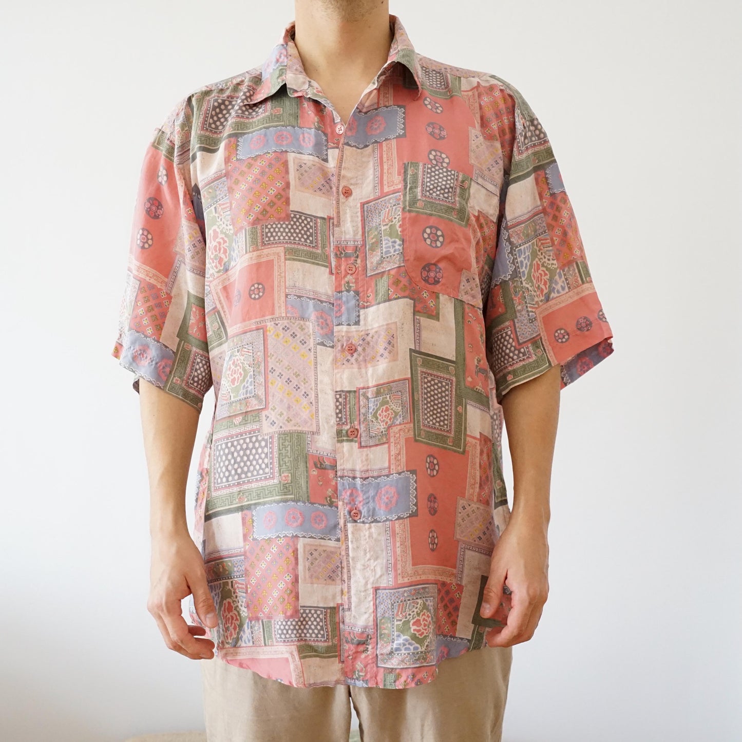 Vintage silk shirt size XL