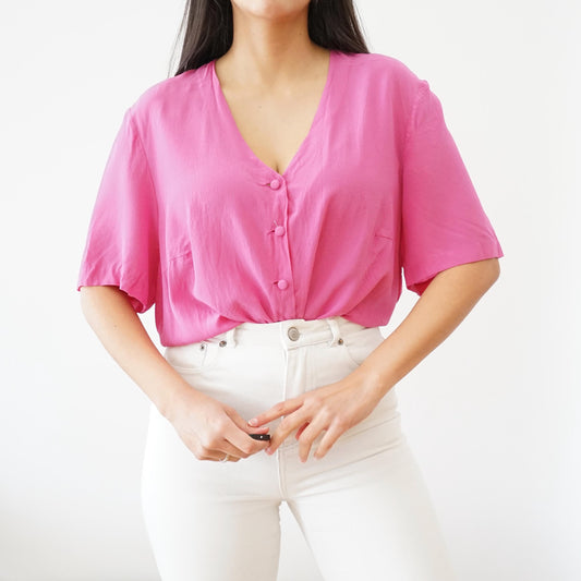 Vintage pink blouse size L
