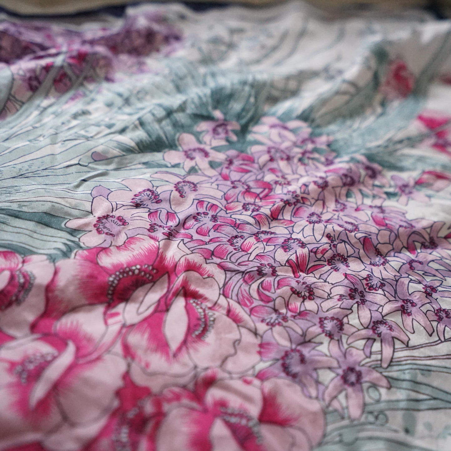 Vintage silk scarf floral