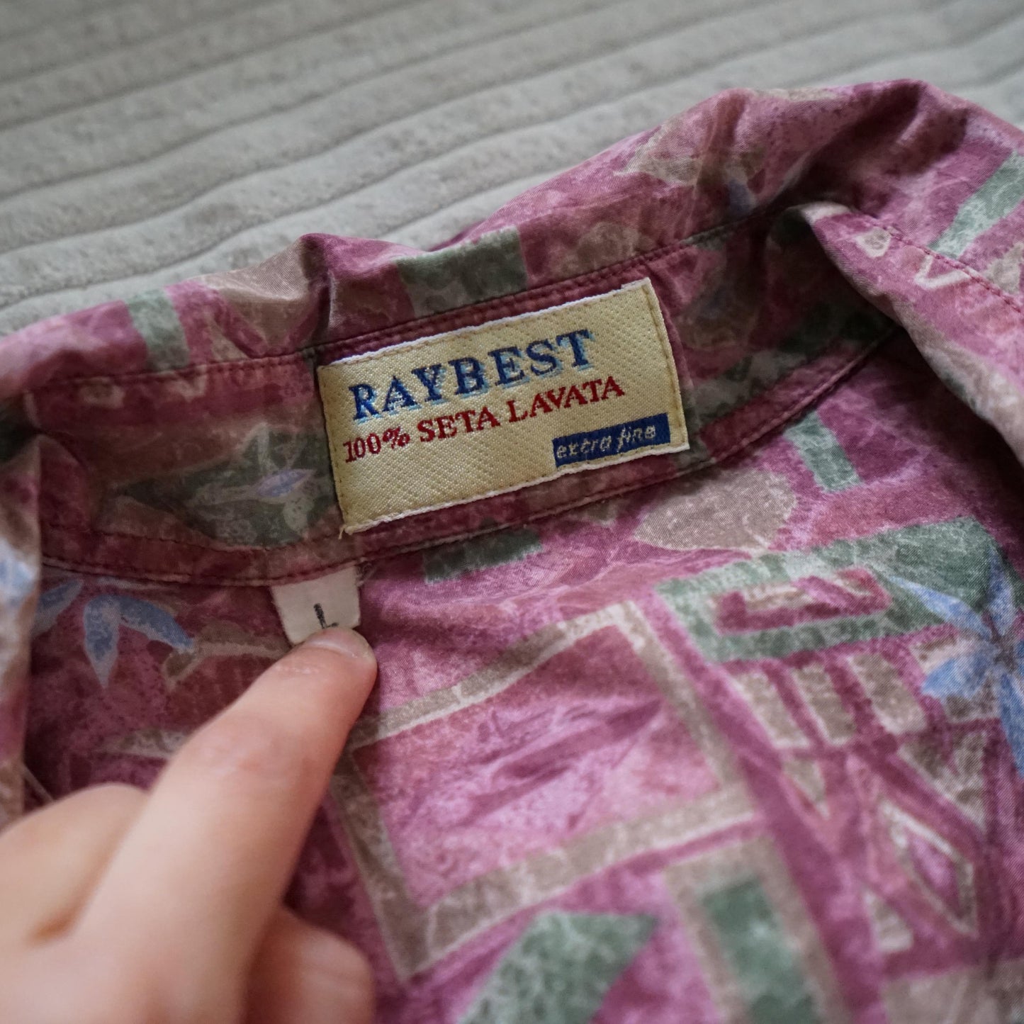 Vintage silk shirt size L