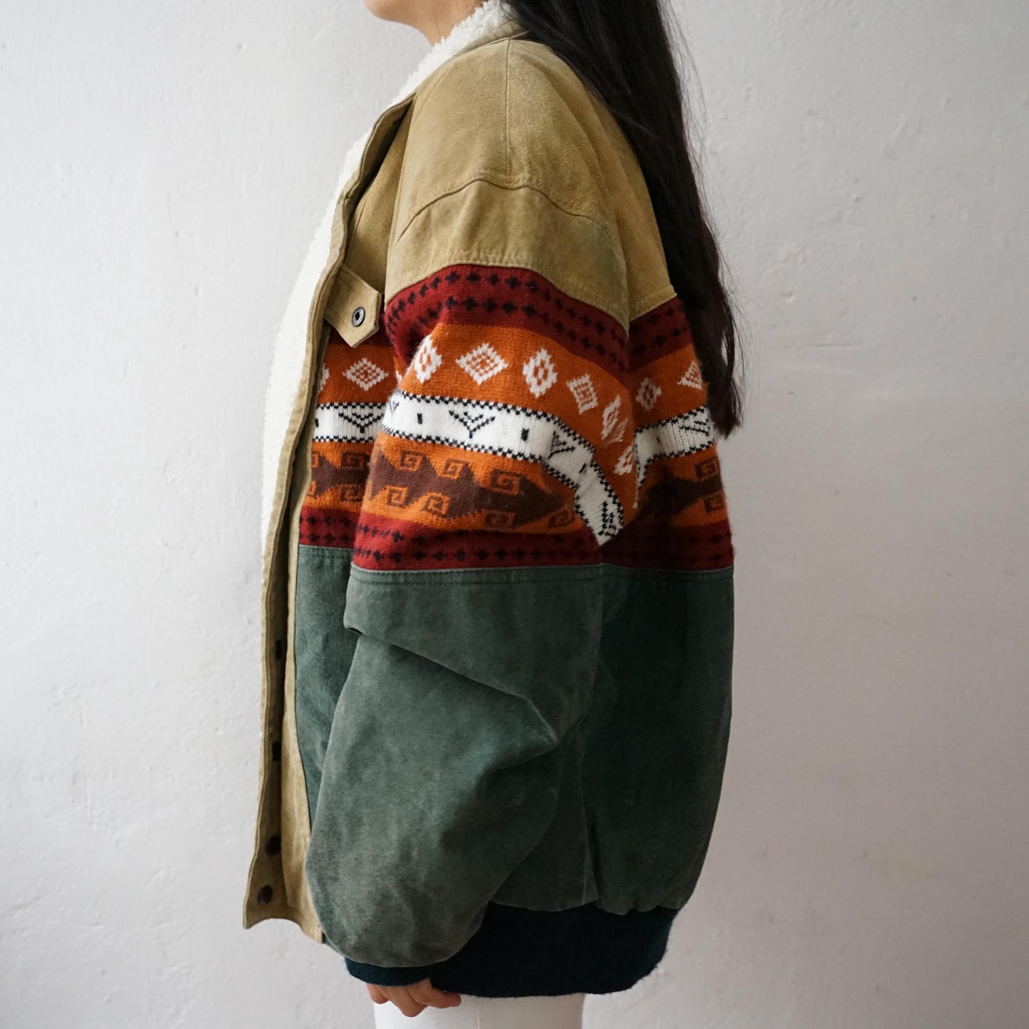 Vintage bomber leather Jacket Size L