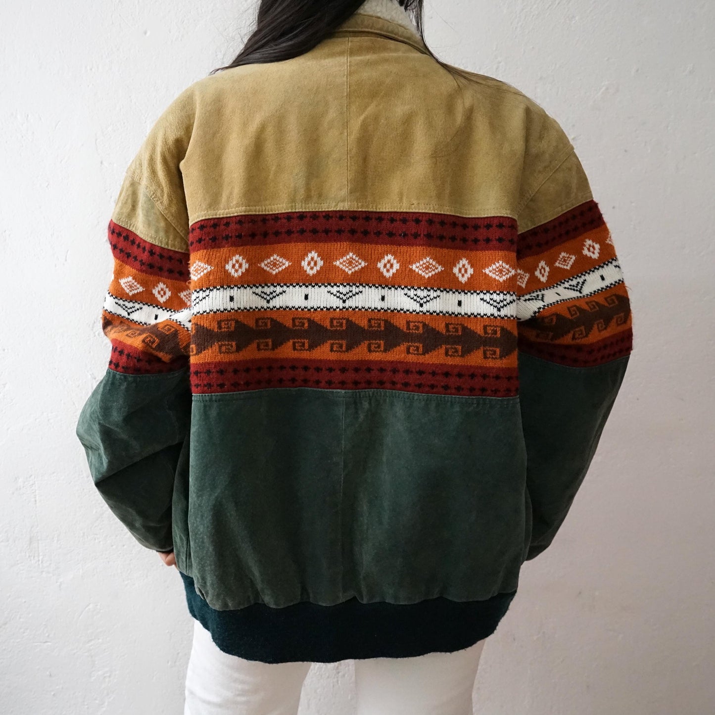 Vintage bomber leather Jacket Size L