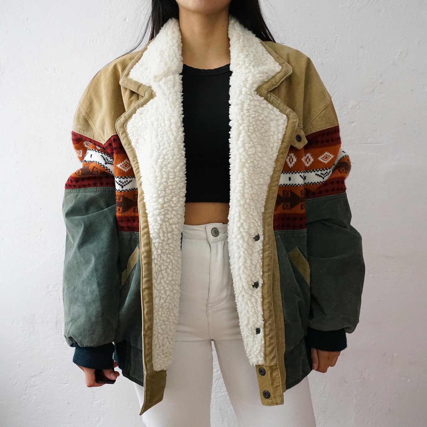 Vintage bomber leather Jacket Size L
