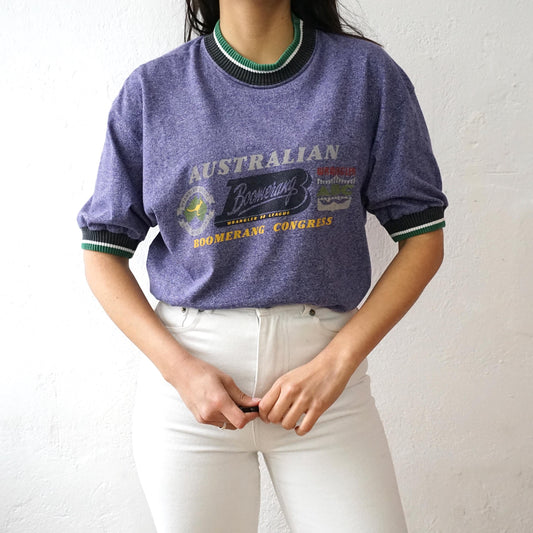 Vintage purple retro T-Shirt men Size S