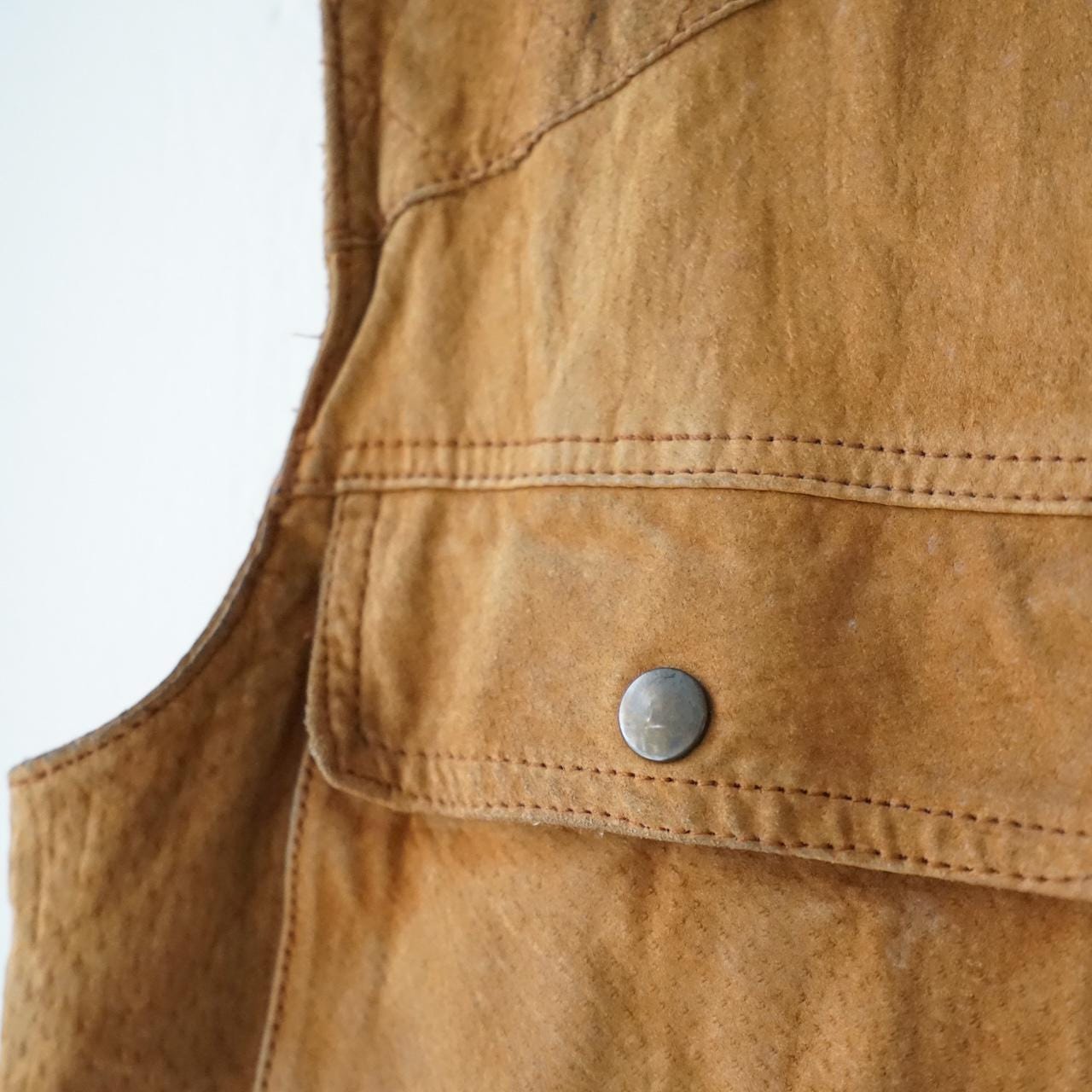 Vintage Cargo Leather Vest Size L-XL