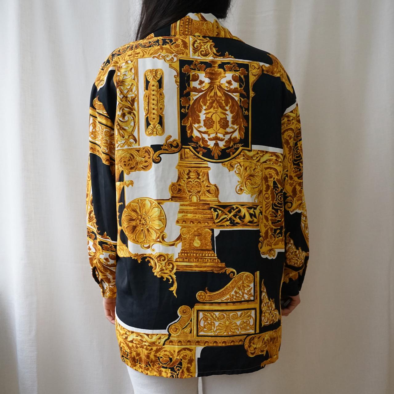 Vintage 80s baroque Shirt size S-M