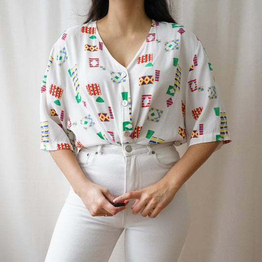 Vintage 80s Blouse size L