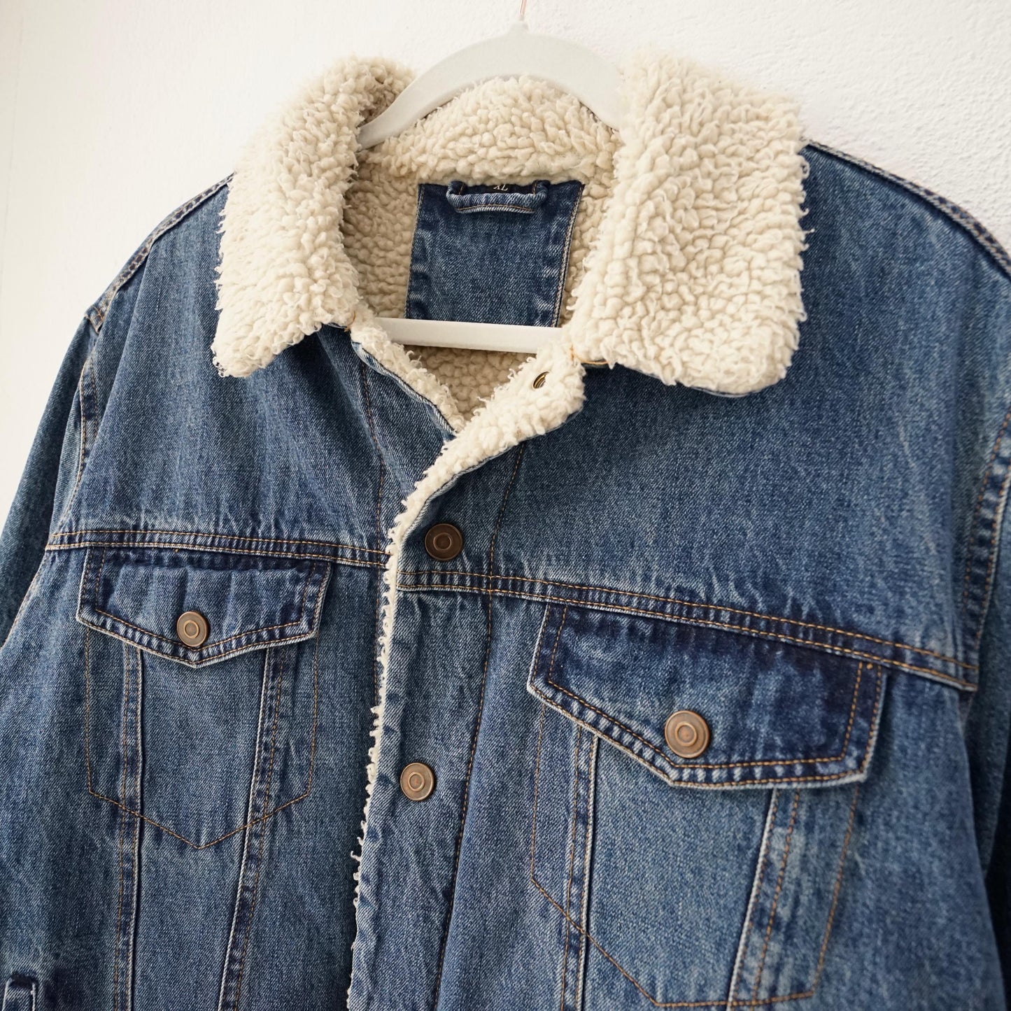 Vintage Teddy Denim jacket Size L