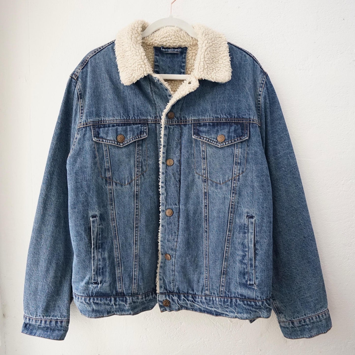 Vintage Teddy Denim jacket Size L