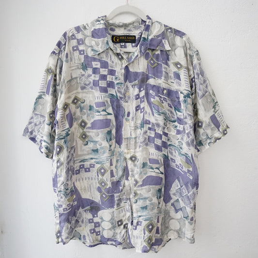 Vintage silk Shirt Size M-L