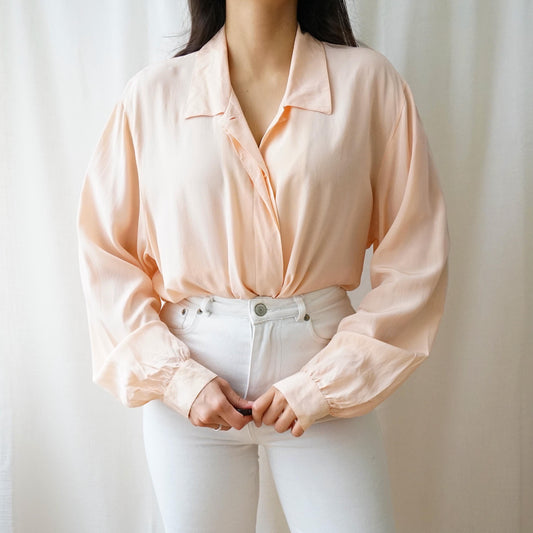 Vintage silk Shirt size M