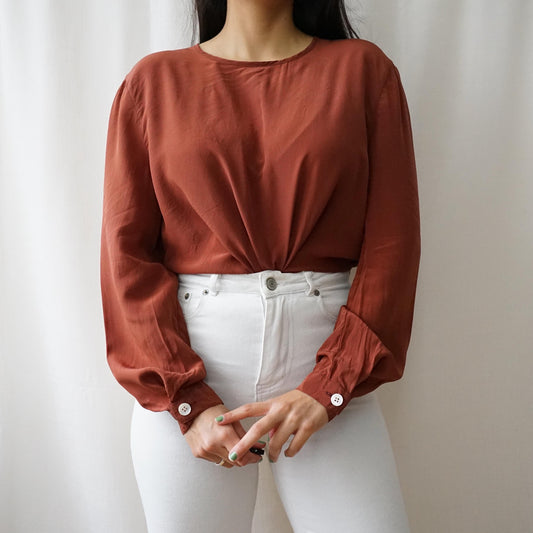 Vintage 90s silk Blouse size M