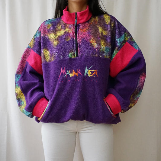 Vintage 90s Fleece Pullover size M Mauna Kea
