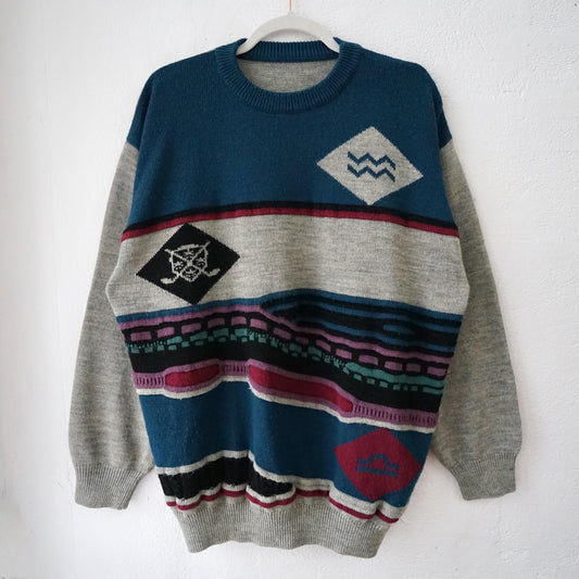 Vintage grandpa Pullover men Size L