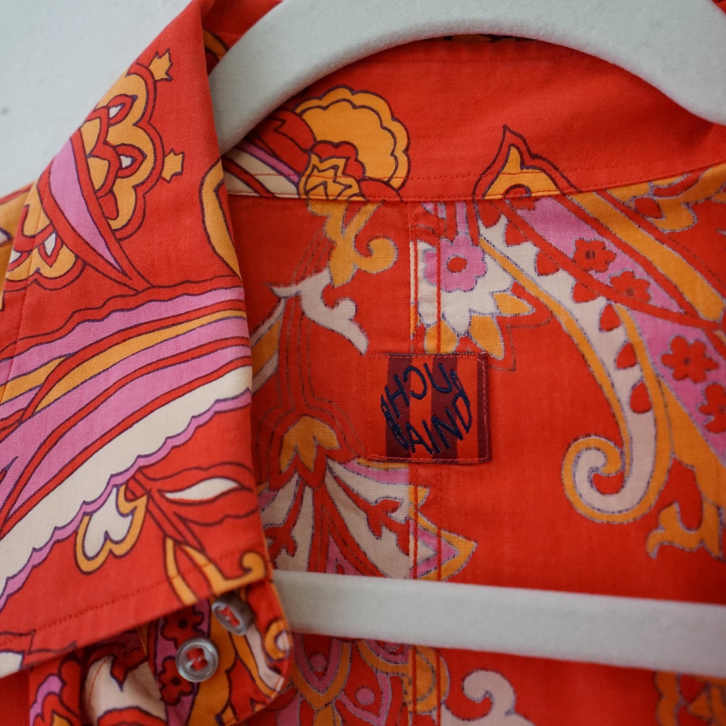 Vintage 70s Shirt size L paisley pattern