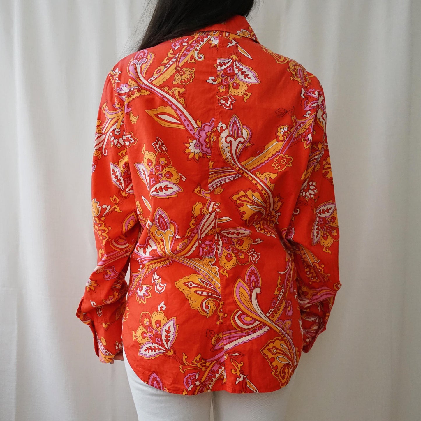 Vintage 70s Shirt size L paisley pattern