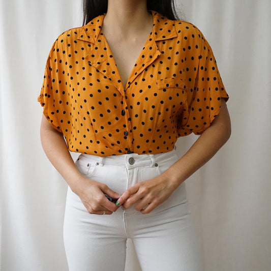 Vintage 90s Blouse size M silk mix