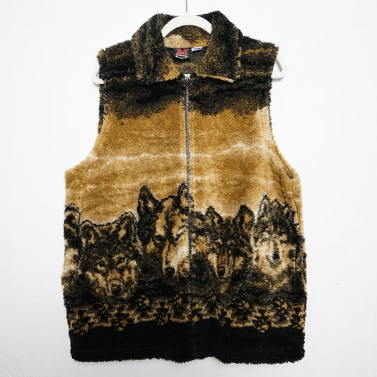 Vintage 90s Fleece Vest size XL Mazmania