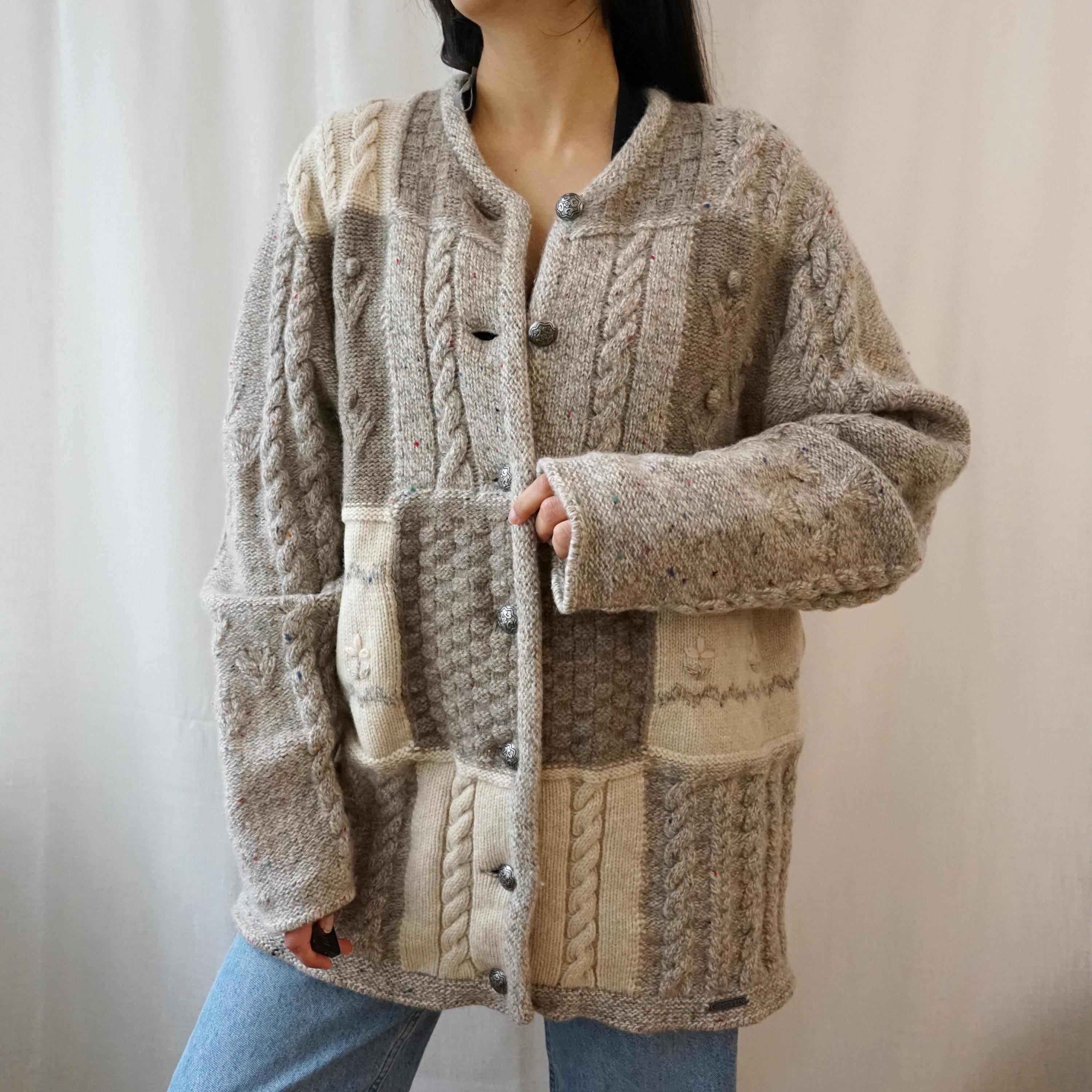 Vintage Cardigan size L-XL Giesswein cardigan Austrian jacket knit jac