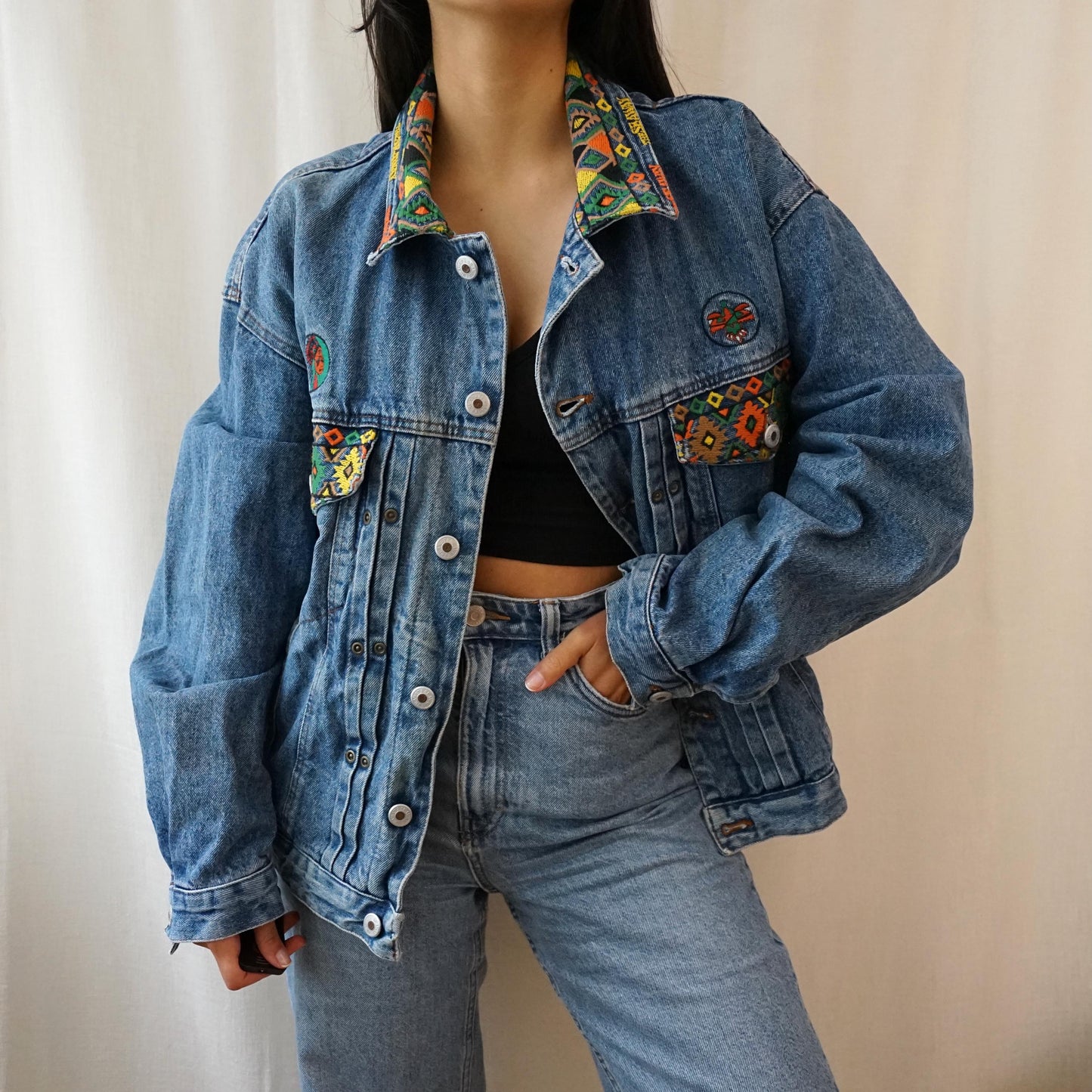Vintage 90s Denim jacket Size L