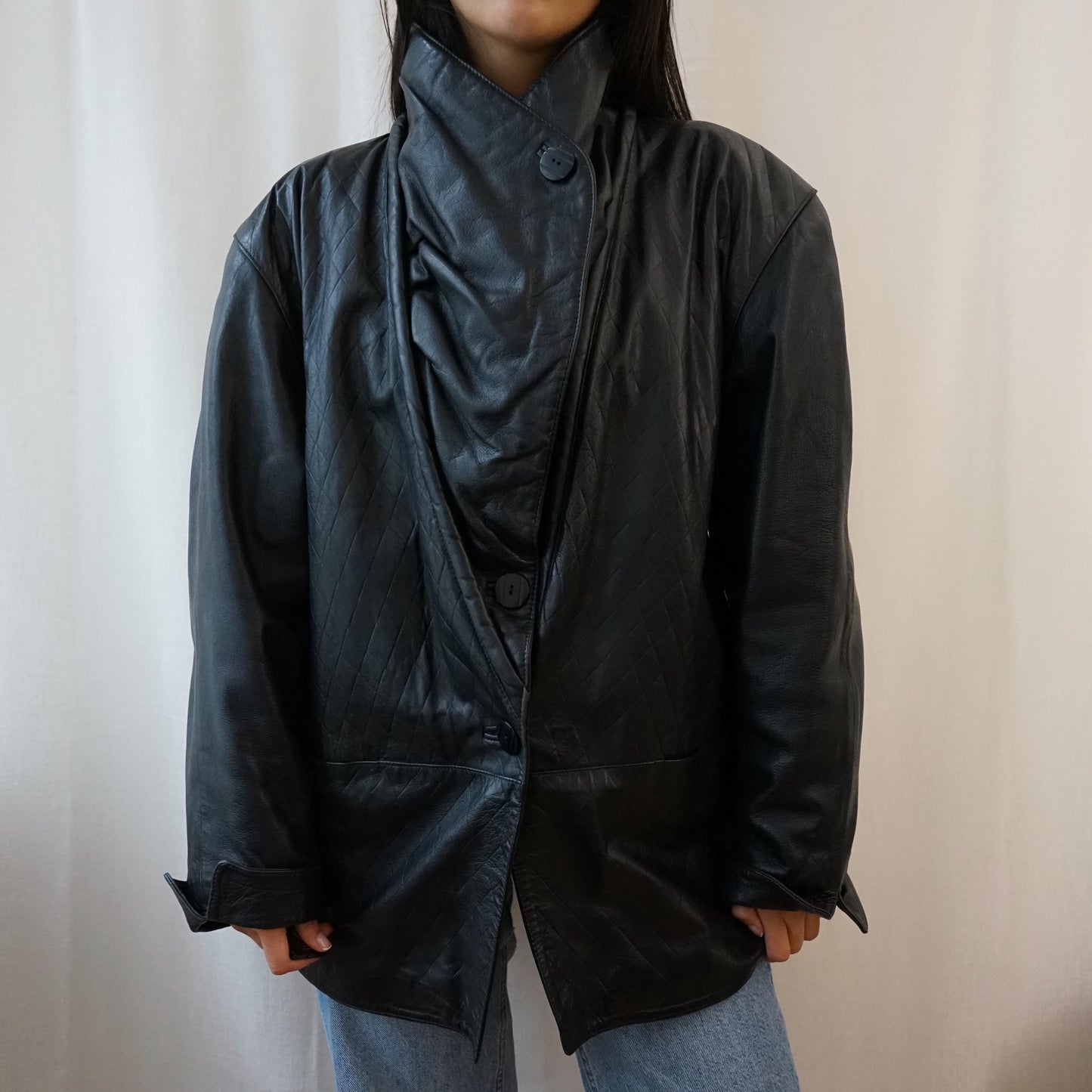 Vintage 80s leather jacket size L