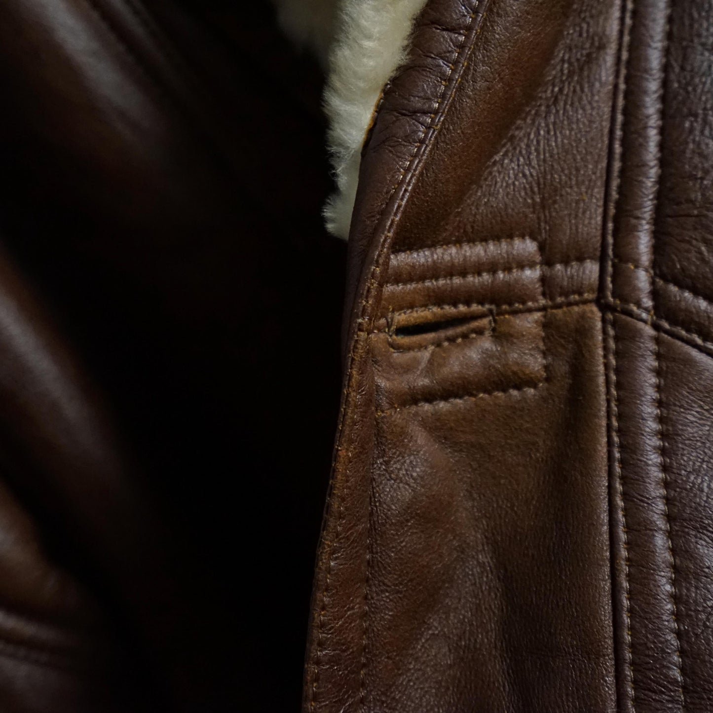 Vintage brown Shearling Coat Size L