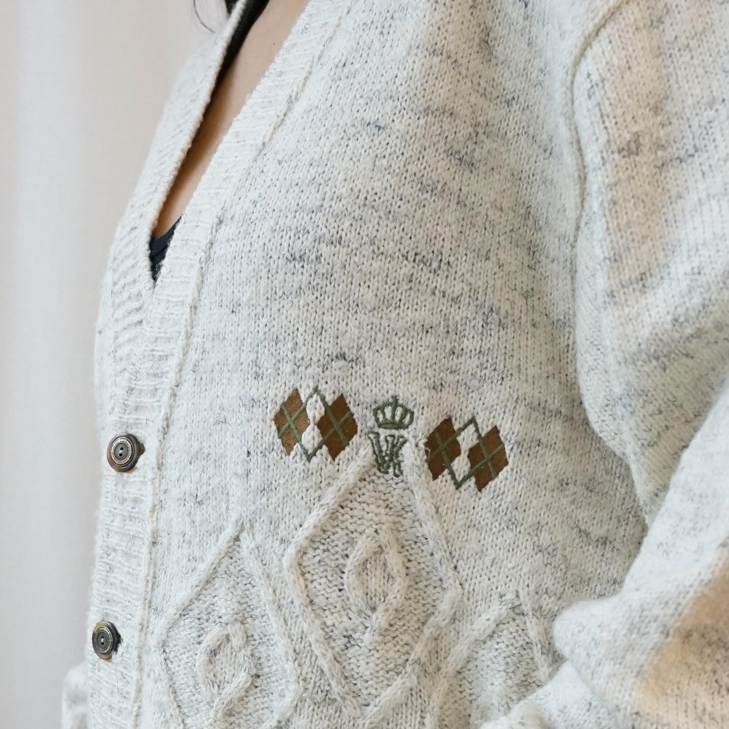 Vintage 90s Cardigan size L grandpa cardigan