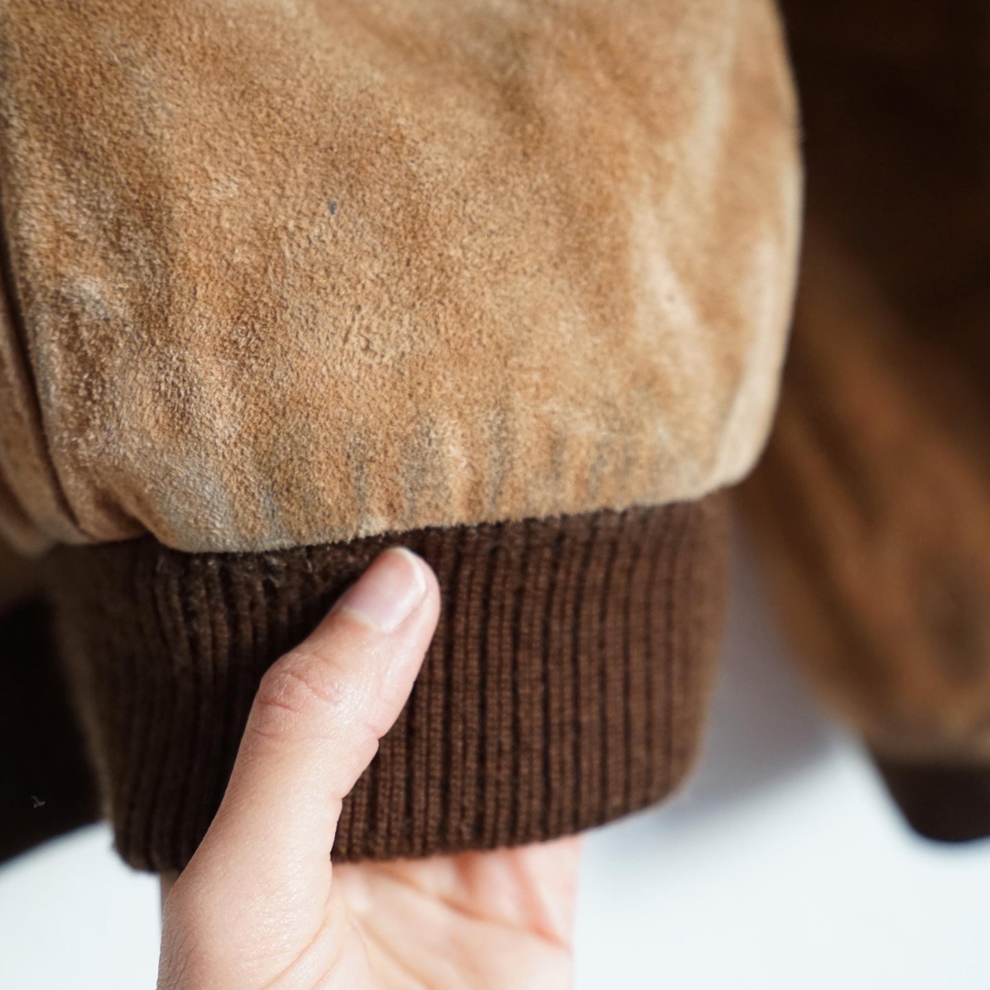 Vintage Suede Bomber Jacket Size S-M