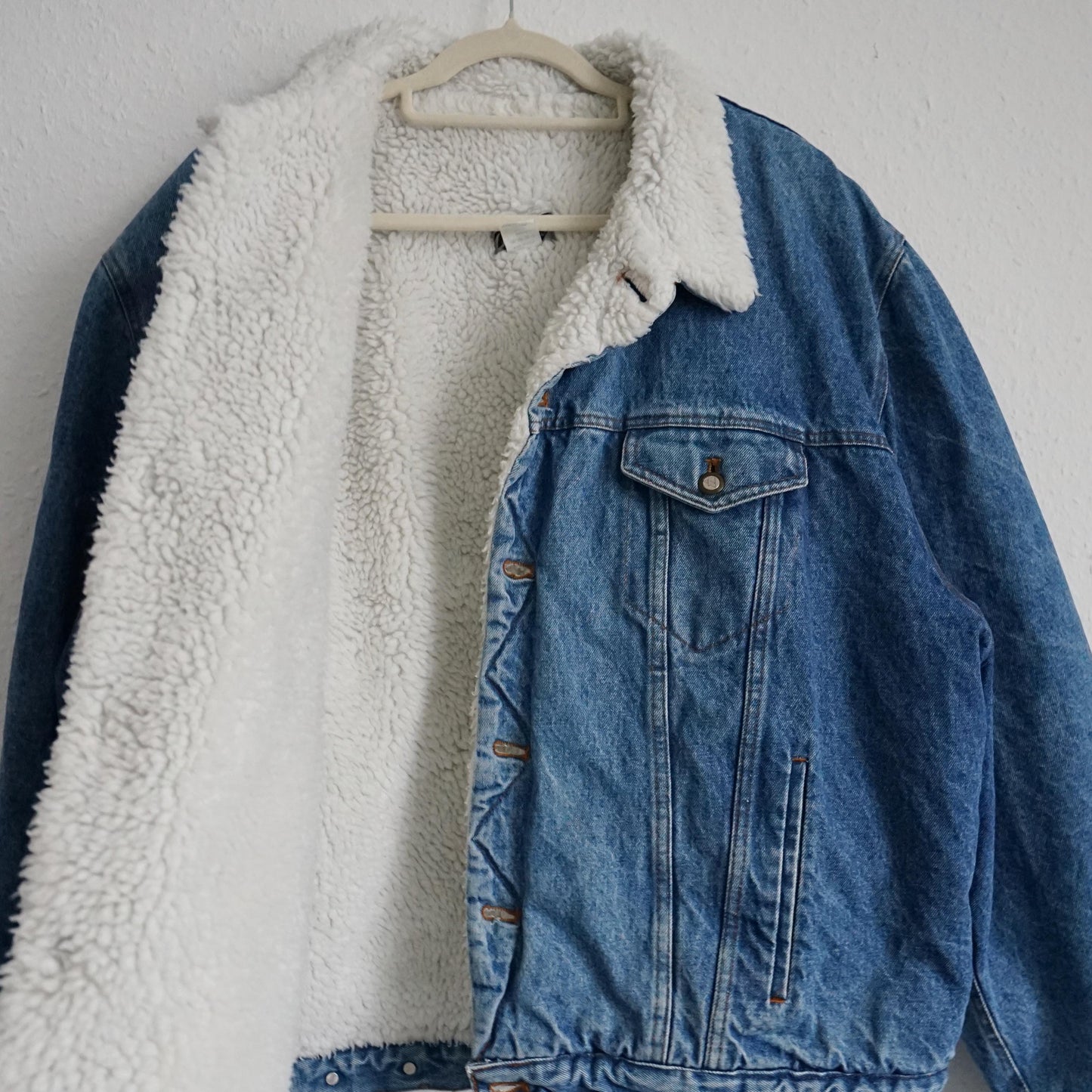 Vintage Teddy Denim jacket Size L-XL