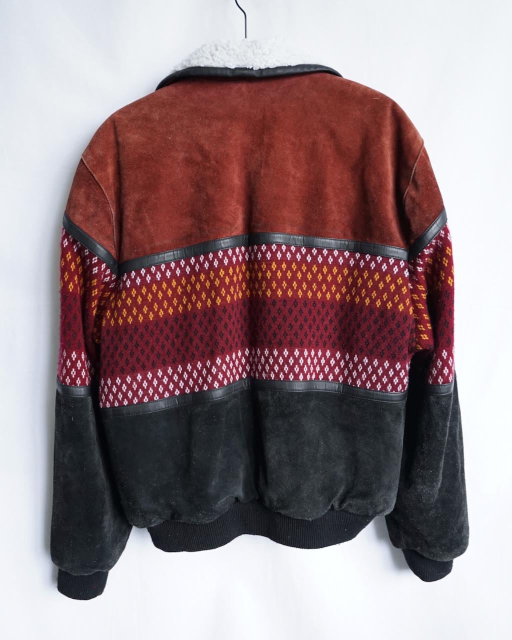 Vintage Leather Bomber Jacket Size M-L
