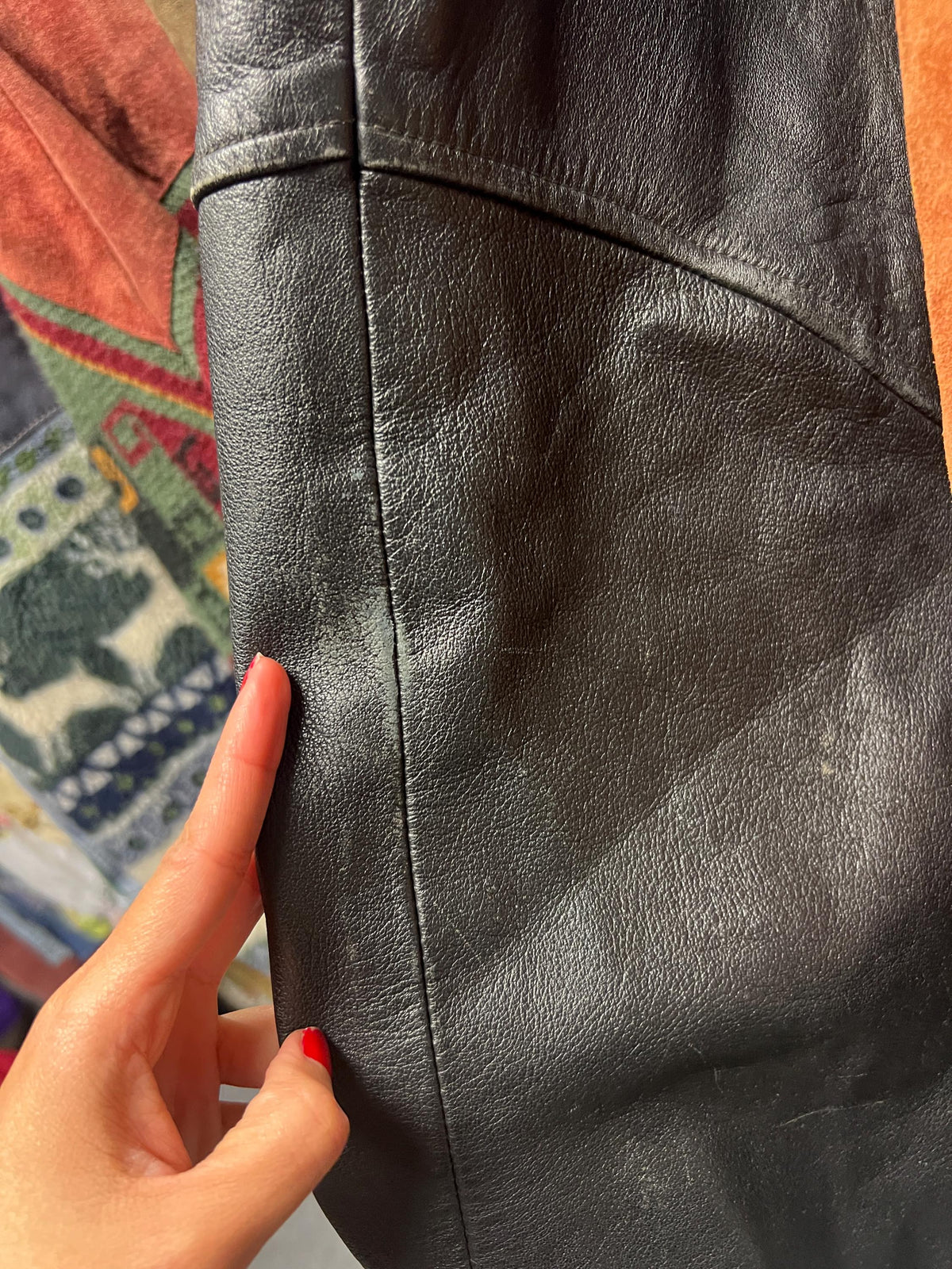 Vintage 80s Leather Jacket Size L