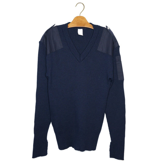 Vintage dark blue V neck Pullover Size L-XL