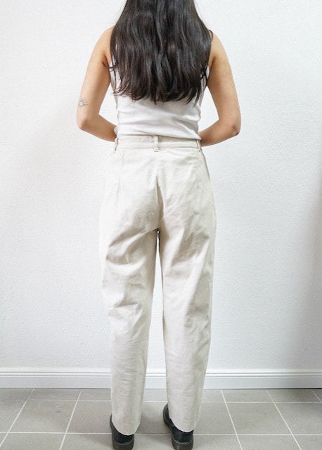 Vintage beige cotton Pants Size M