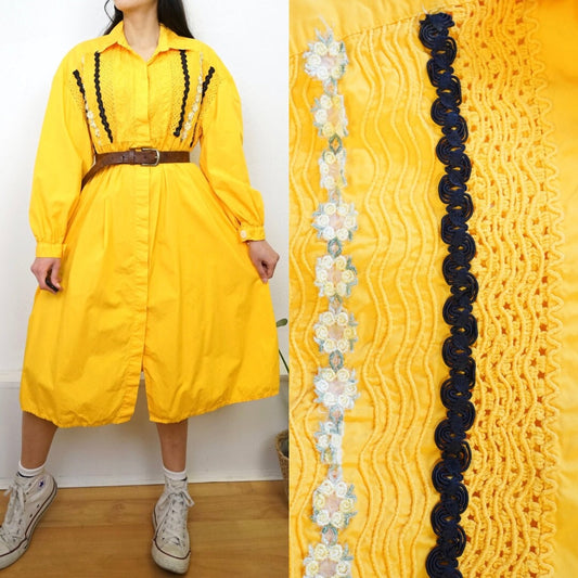 Vintage yellow Dress size M