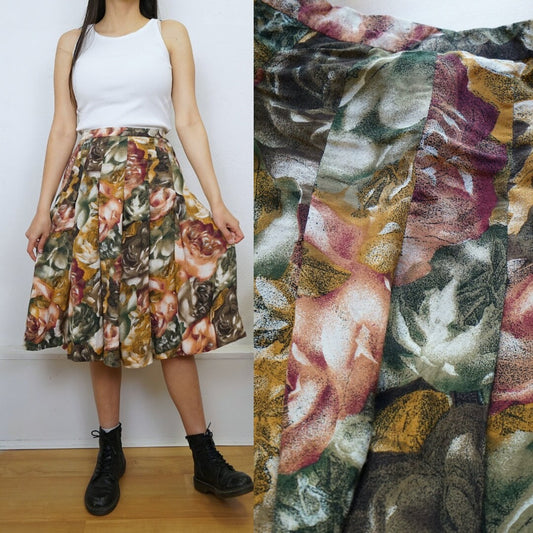 Vintage floral Skirt size XS