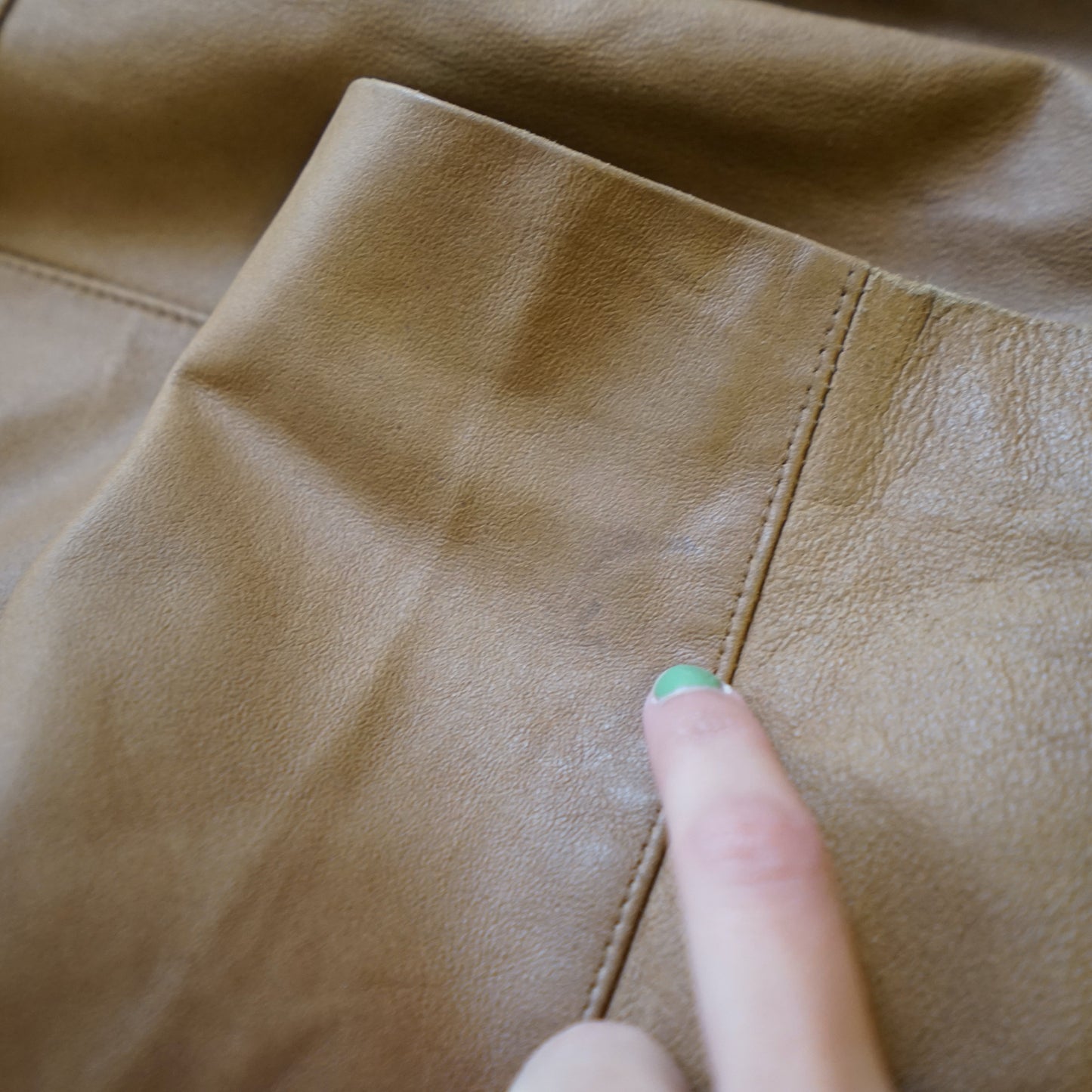 Vintage Mercedes Benz Leather Coat Size S